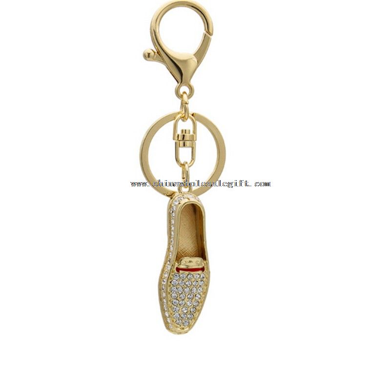 Crystal Mens Shoe Shape Gift Keychain