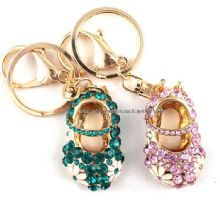 Rhinestone Baby Shoes Souvenir Keychain images