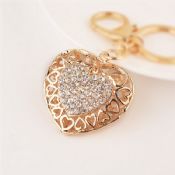 Heart Shape Crystal Bling Keychain images