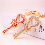 Key Shape Shiny Rhinestone keychain images