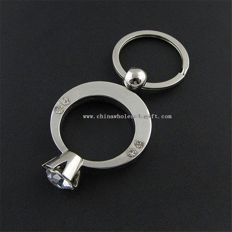 Diamant-Ring Metall Geschenk Schlüsselanhänger