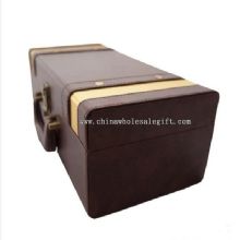 Leather wine carrier gift box images