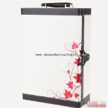 Smooth PU leather printing red wine box images