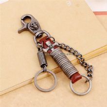 Spring Leather Shape Car Keychain images
