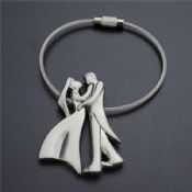 3D Couple Blank Laser Metal Keychain images