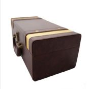 Leather wine carrier gift box images