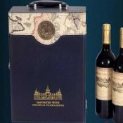 Luxusní 2 láhve kůže víno Dárková krabice images
