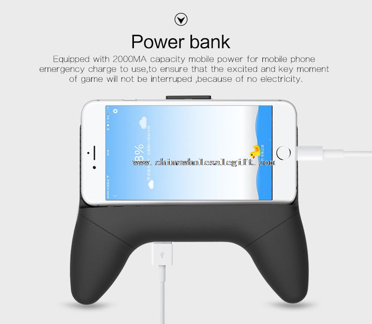 Čtyři v jednom herní joystick controller 2000mAh více telefon nabíječka Powerbanka s chladicím ventilátorem