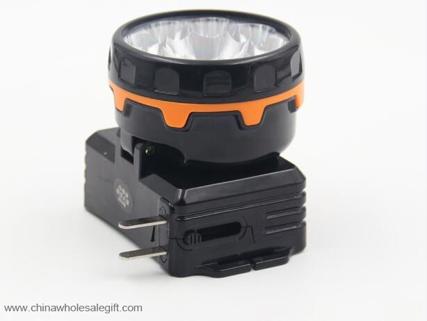 4 Colors 9LED Light Bulb Plastic Flashlight Rechargeable Headlamp 
