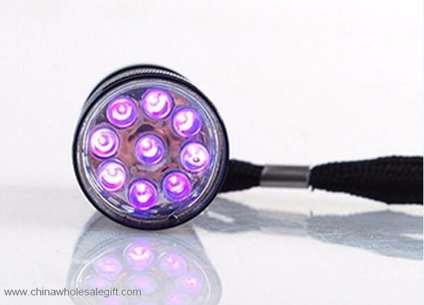 Mini 3 * AAA 9LED Lampe LED de Lumière UV 365nm