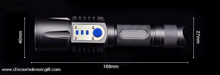 USB caricabatteria 18650 impermeabile in Alluminio torcia led tattica