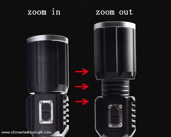 خروجی USB ضد آب 18650 آلومینیوم هشدار تاکتیکی چراغ قوه