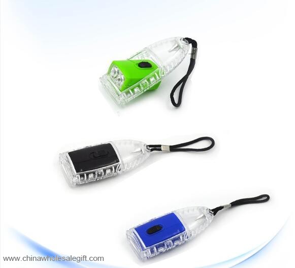 mini led lampe de poche porte-clés en plastique