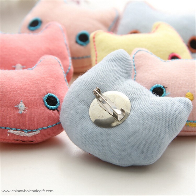 Stoff Katze Lapel Pins Abzeichen