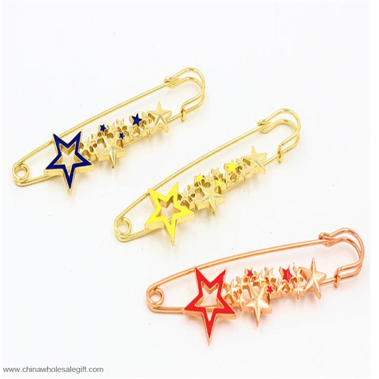 Metal Moale Email Star Lapel Pin 