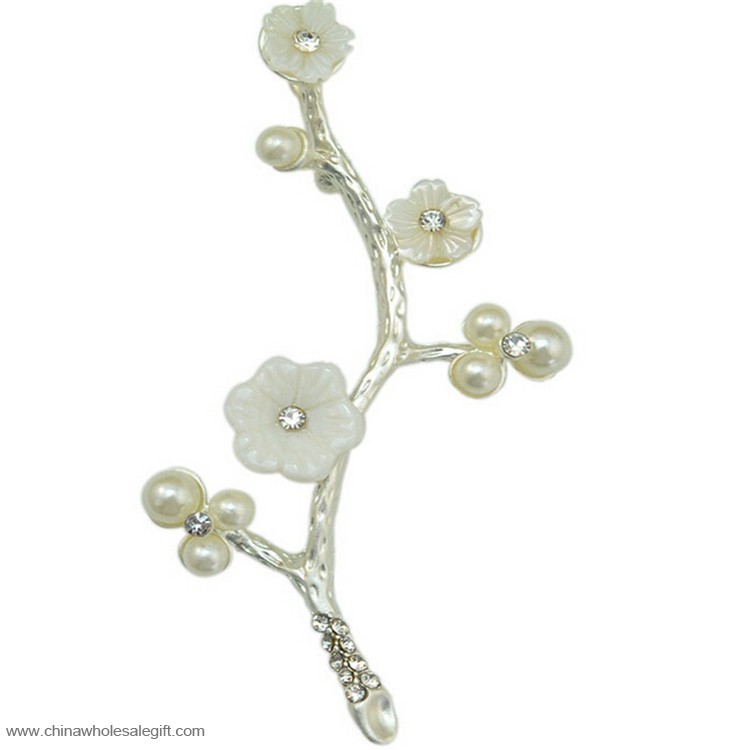 Blomst Gren Metal Lapel Pin