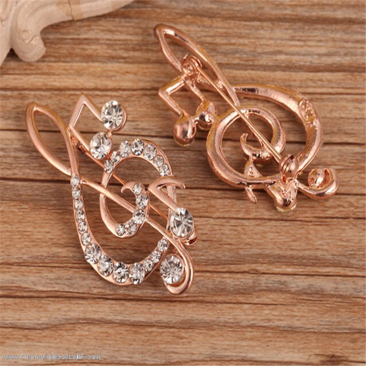  Crystal Music Note Cheap Lapel Pins