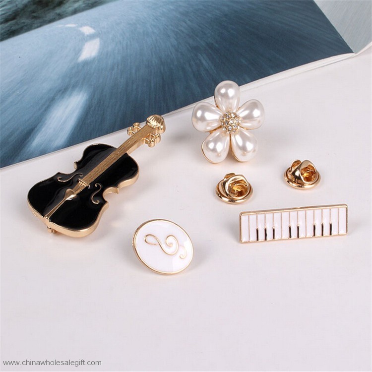 Musical Instruments Pearl Badge Pin
