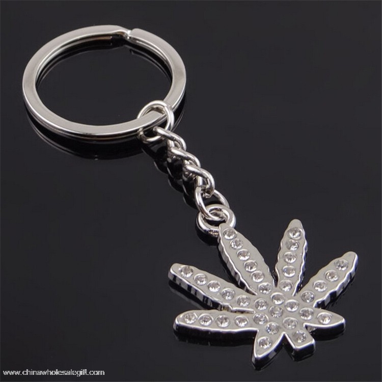 Crystal Leaves shaped Gift Keychains