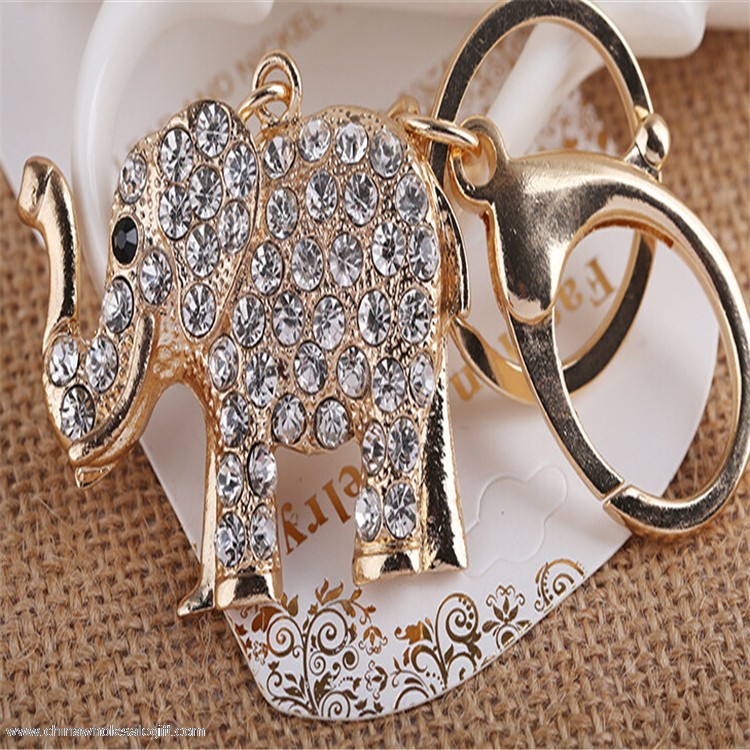  Crystal Elefant Nyckelringar 