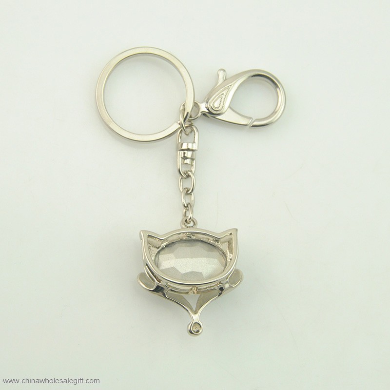 fox shaped crystal key chains