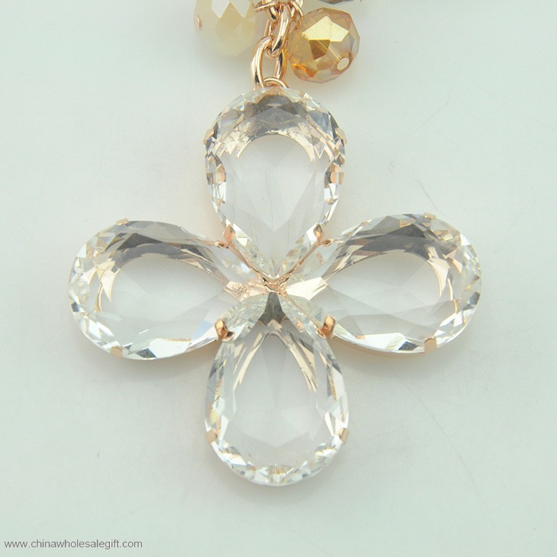 White Crystal Diamond Nyckelring