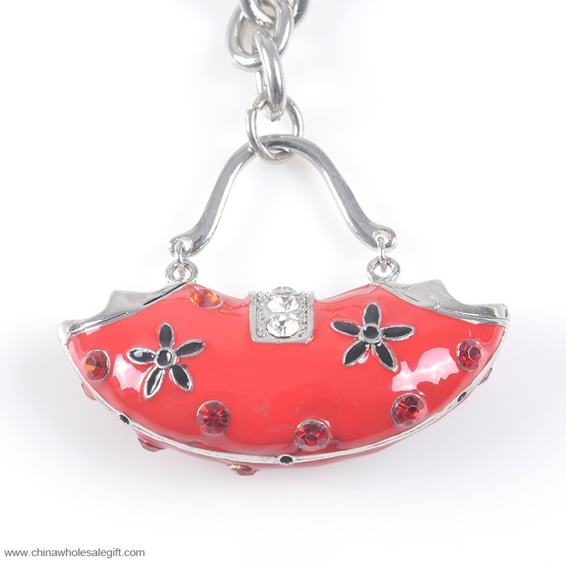 Όμορφη Mini Κόκκινη Τσάντα Keychain