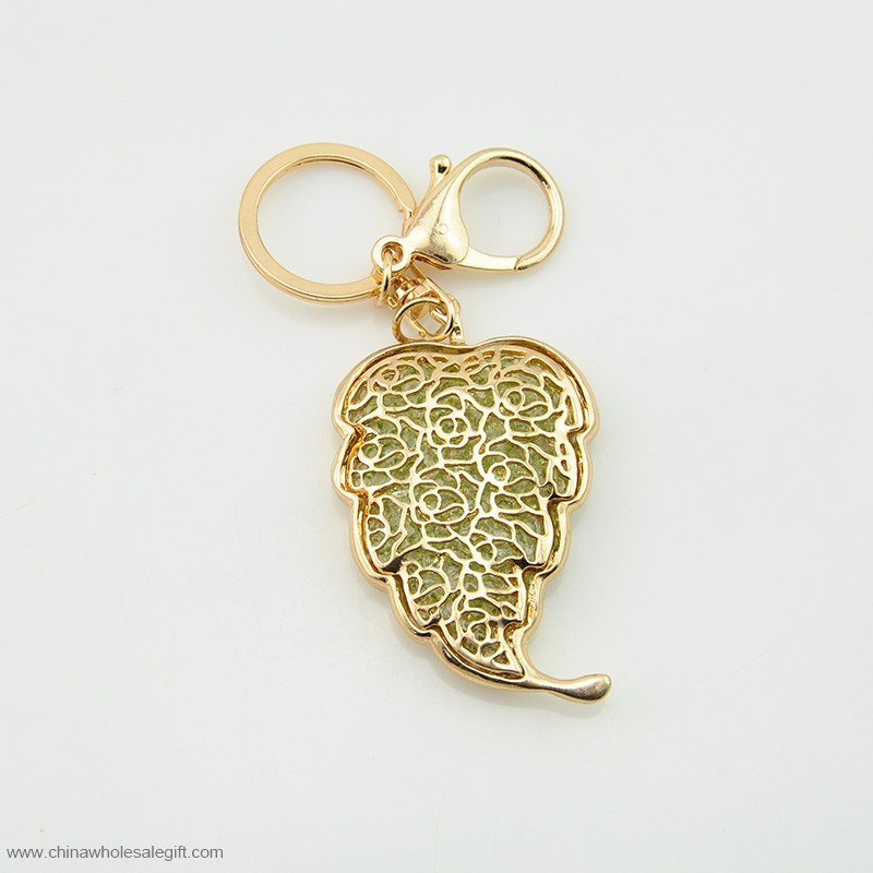 Green Colored Crystal Key Chain