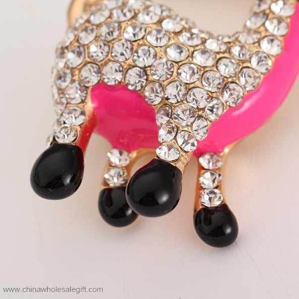 σχήμα γαϊδουράκι γοητευτικό jeweled rhinestone keychains
