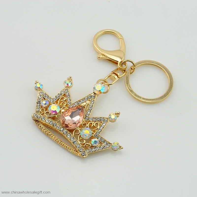  coroa strass keychain