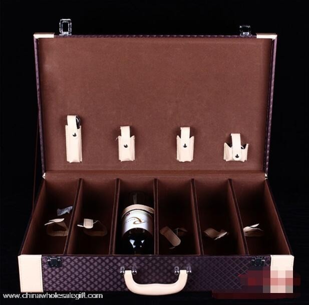 6 flaskor rött vin paketet presentbox