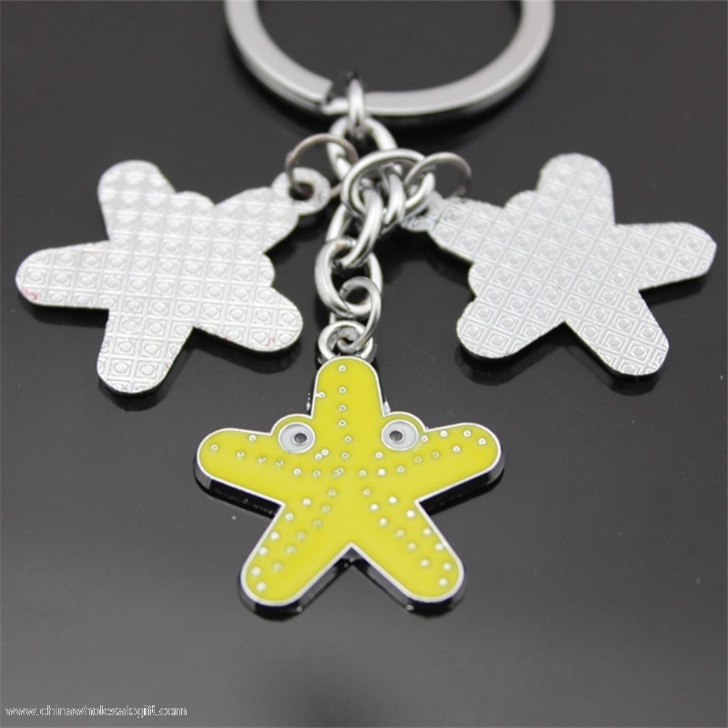 Metal Star Shaped Keychain