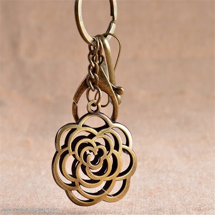Rose Form Souvenir Metall Schlüsselanhänger