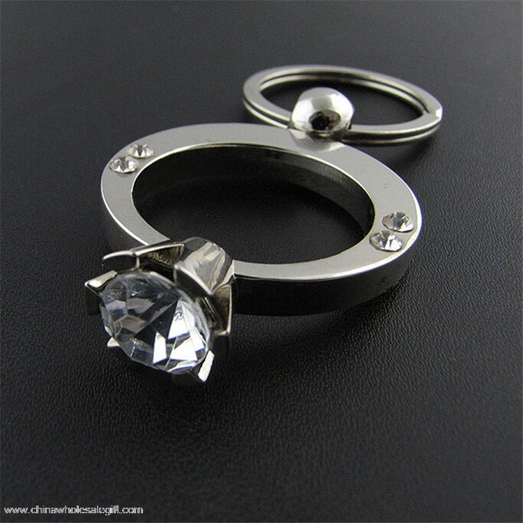 Diamond Ring Metal Gave Nøglering