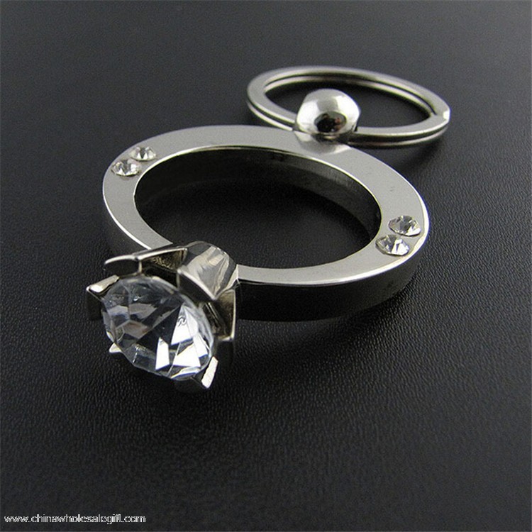 Diamond Ring Metal Gift Keychain