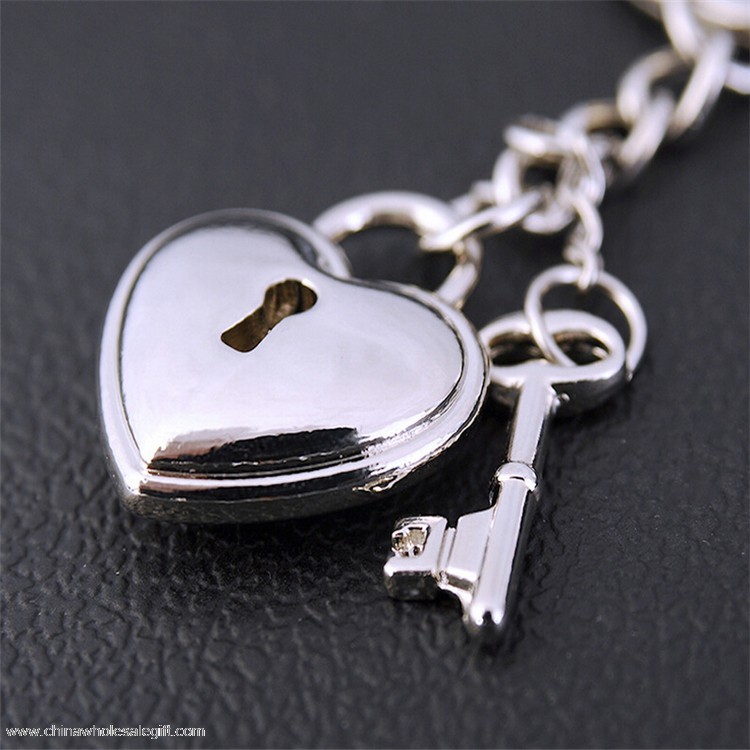Heart and Key Metal keychain
