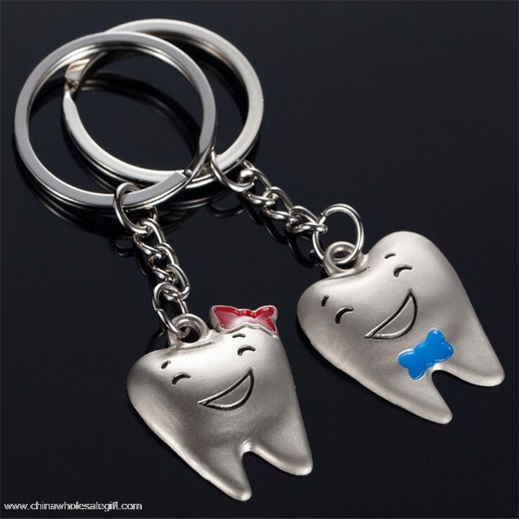 Paar Metall Dental Souvenir Geschenk Schlüsselanhänger