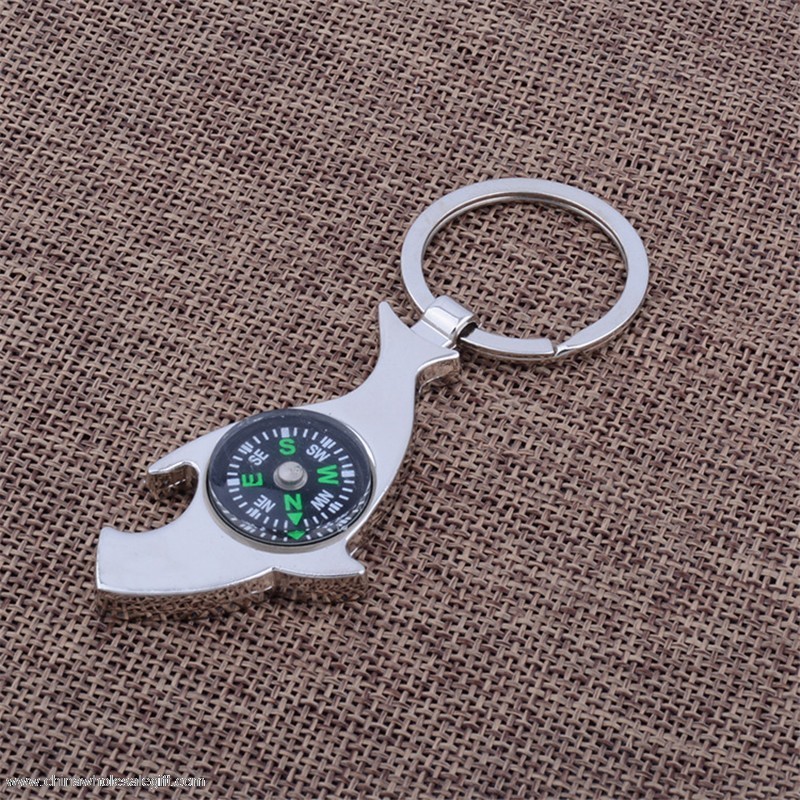 metal kompas keychain