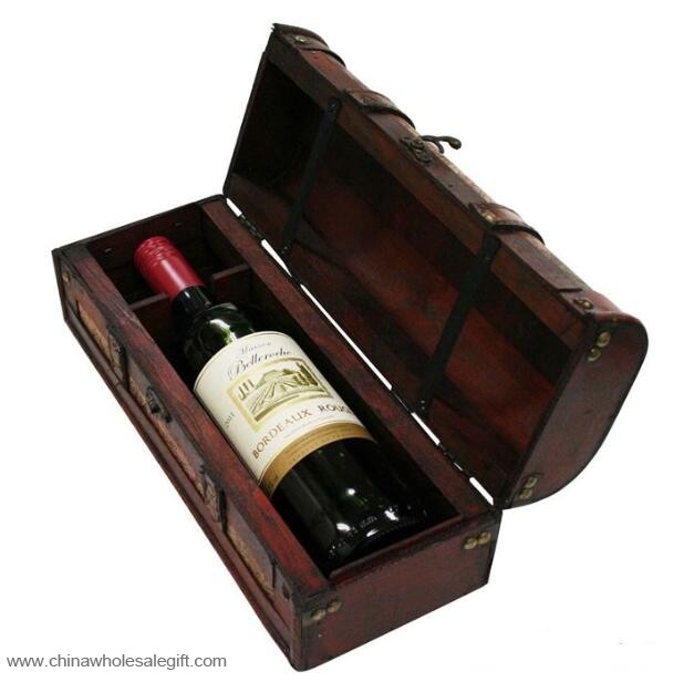 صندوق خشبي النبيذ