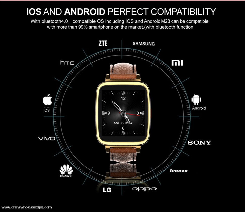 smart watch-klocka med pulsmätare