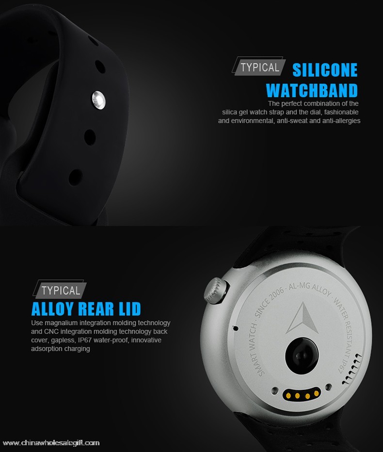 Elegant alle Roung Bluetooth smart uhr für IOS und Android