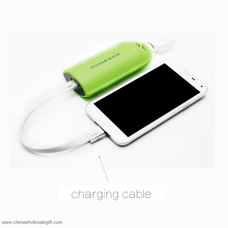Gift power bank 5200mah with keychain cable 6