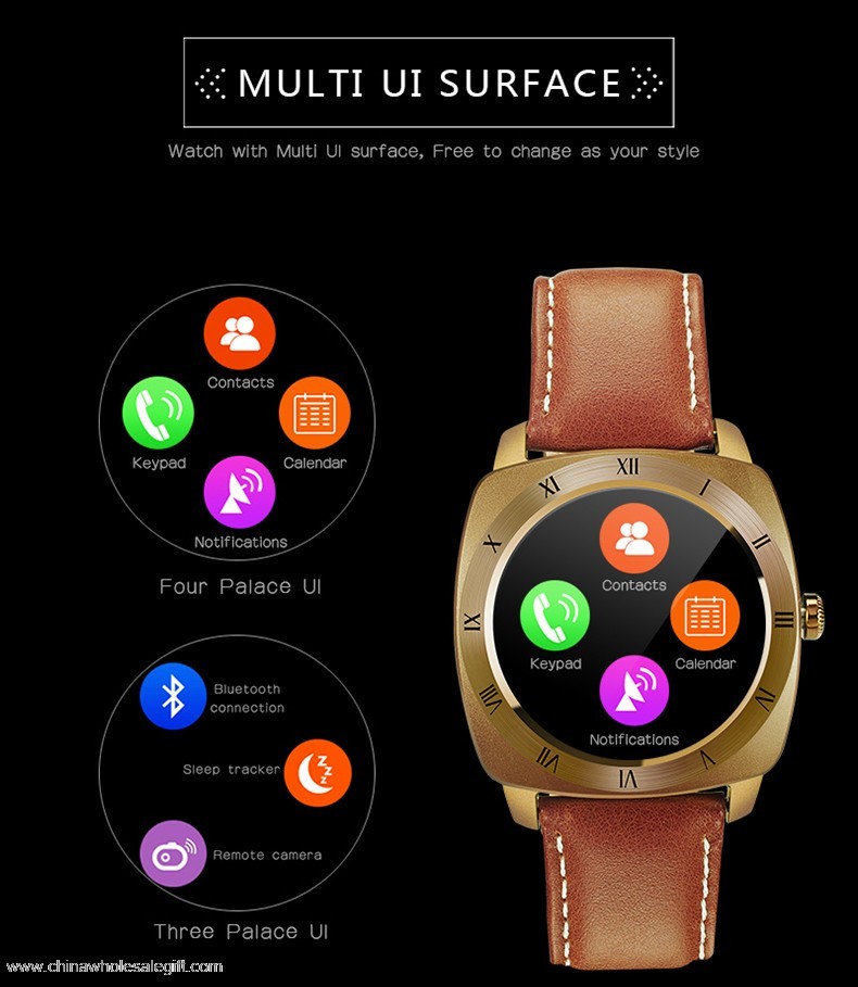 bluetooth smart watch med pulsmåler