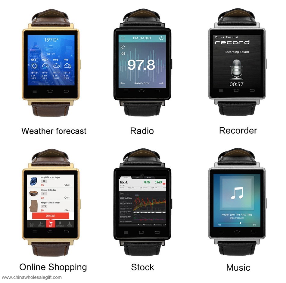 1.3 GHz GPS WiFi Bluetooth Srdeční Frekvence Monitoru telefon hodinky Smartwatch 3 G