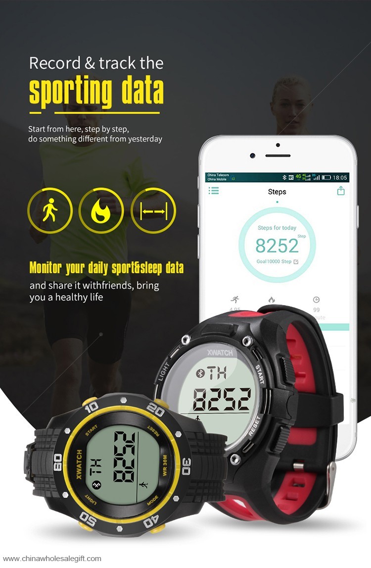 dálkové ovládání vodotěsné inteligentní hodinky pro Android/IOS