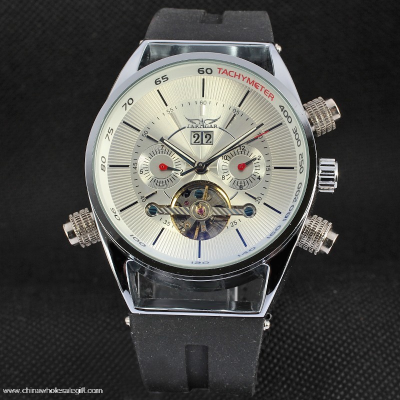  luksus business læder watch 