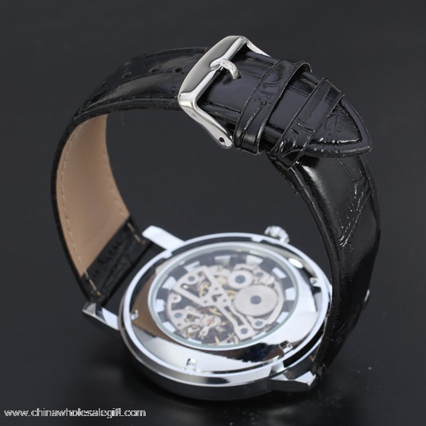  leather winner watch 