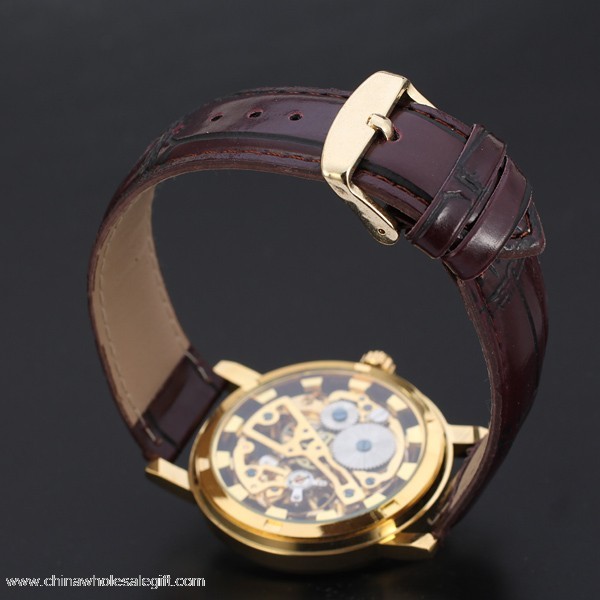 leather wrist watch