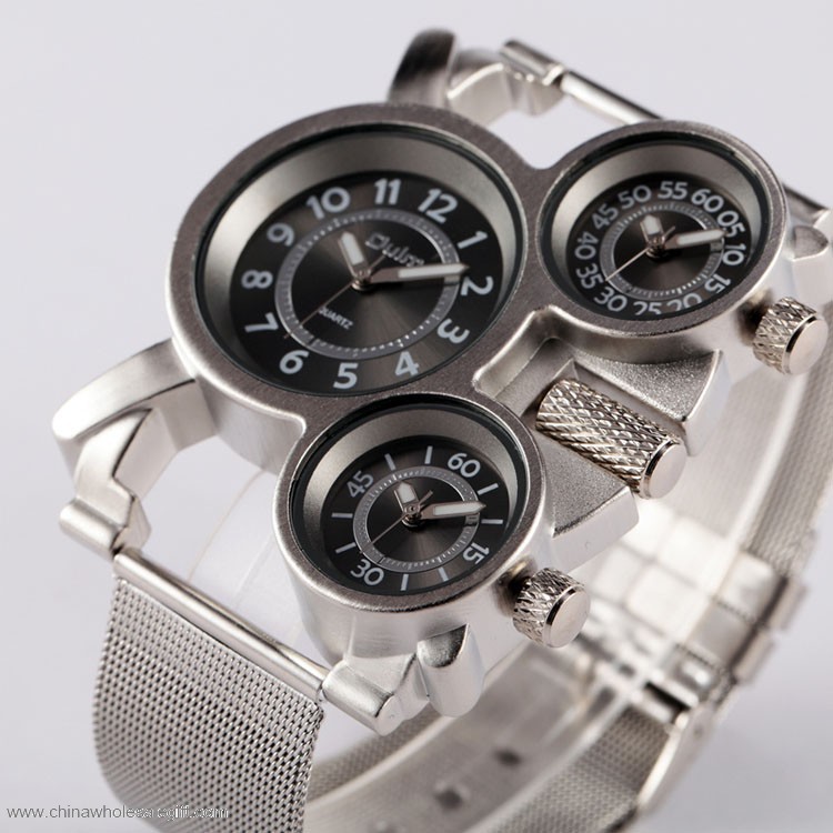 3 time zone japan movement sports quartz Watches