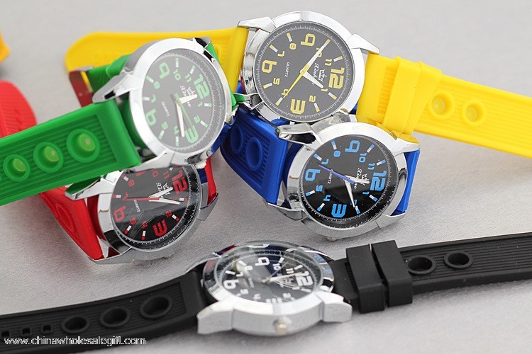  candy color silicone watch for promotion